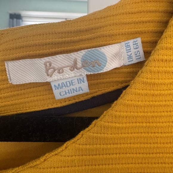 Boden Mustard Yellow Ribbed Dress - Picture 8 of 12